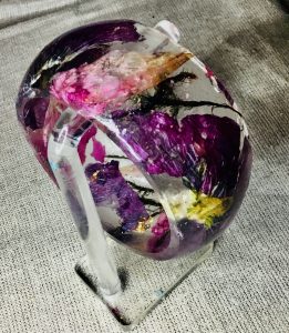 Mallow and rose petals bangle 
