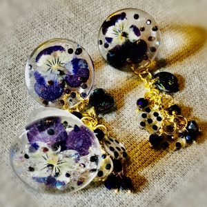 Pansies jewelry set