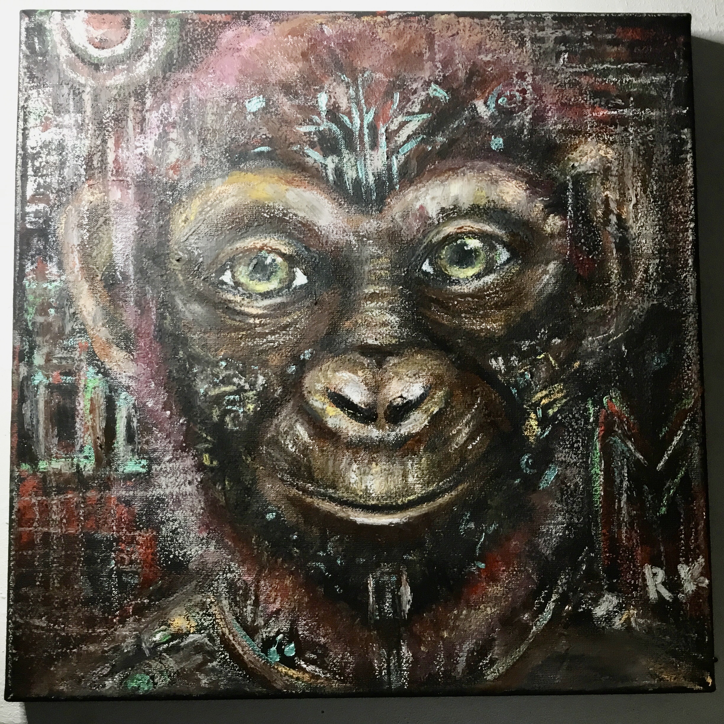 Cyber monkey painting