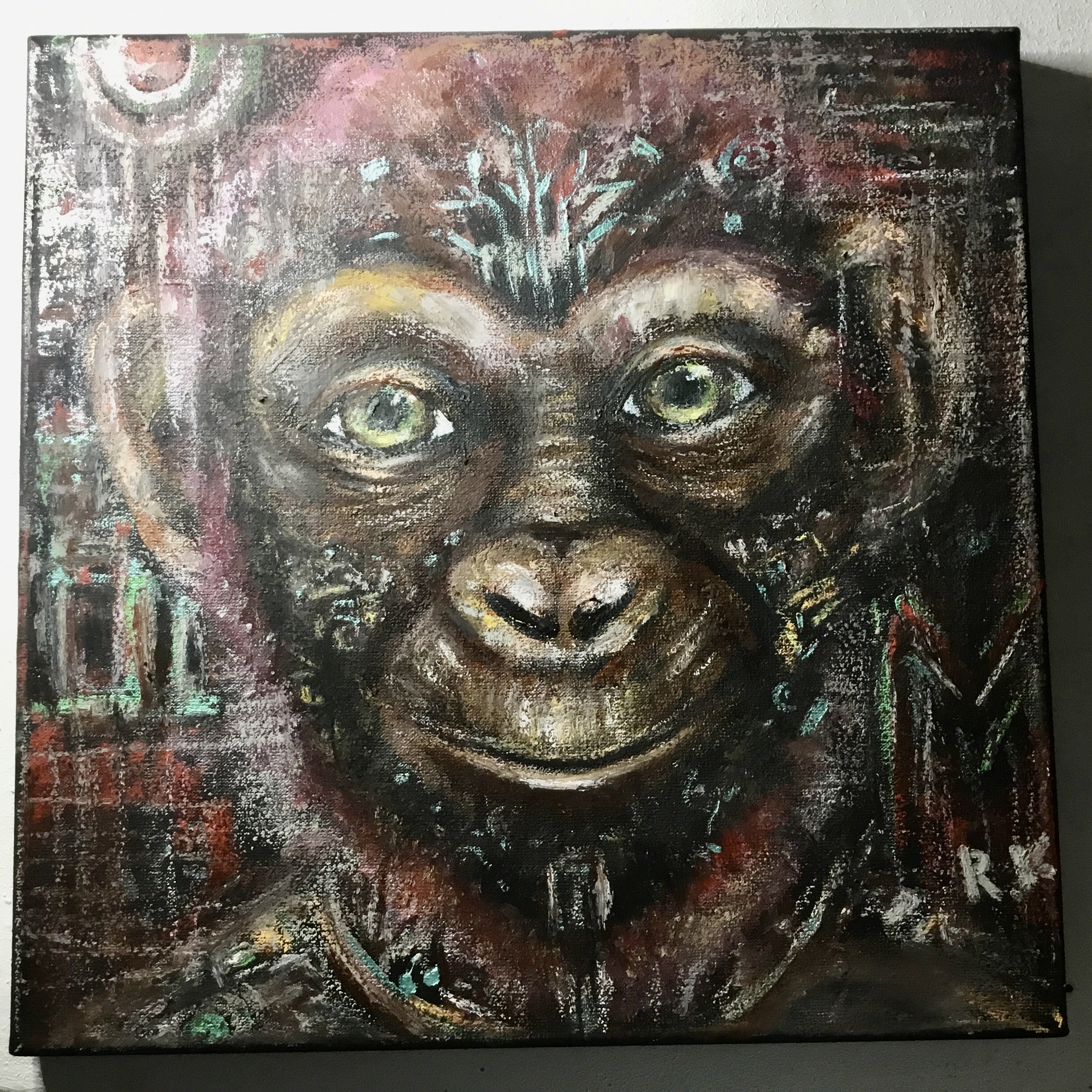 Cyber monkey painting