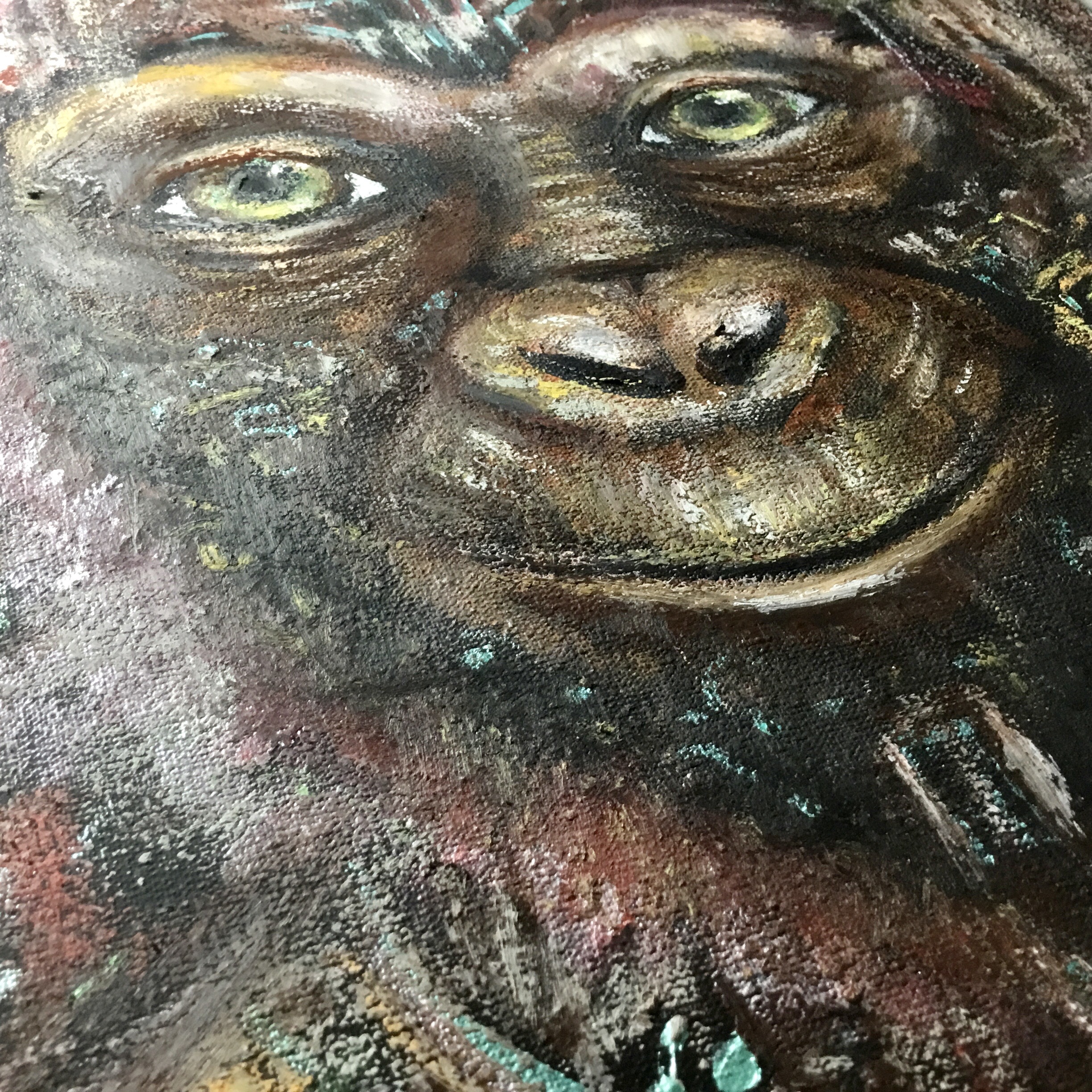 Cyber monkey painting