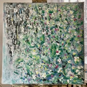 S-ring coming original textured oil painting on canvas