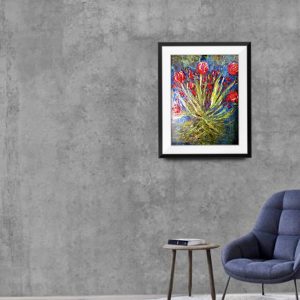 Dancing Tulips – Original Oil Painting on Canvas Board