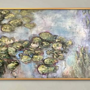Whispers of Waterlilies – Original Impasto Oil Painting