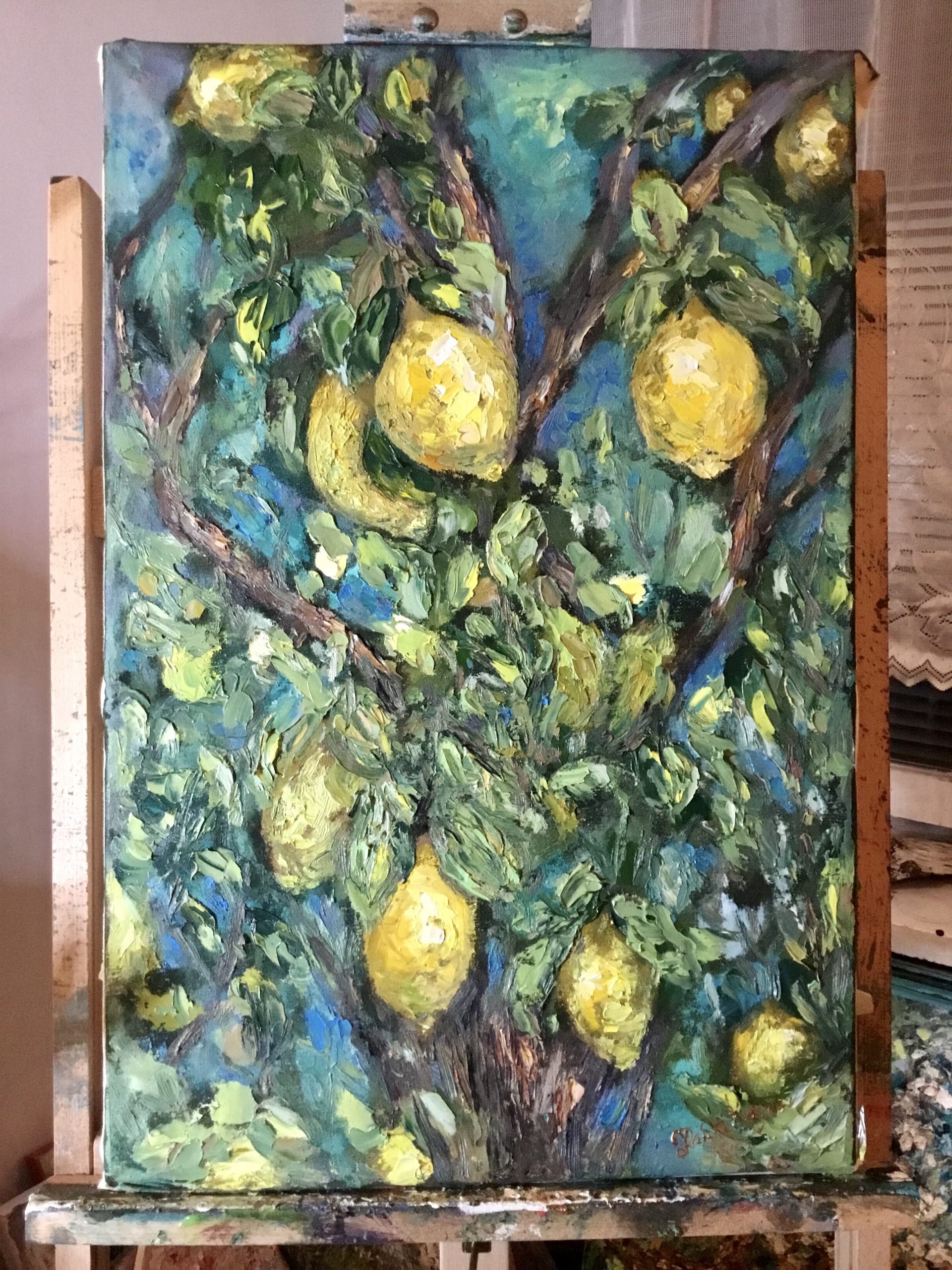 Lemon Tree Original Oil Painting