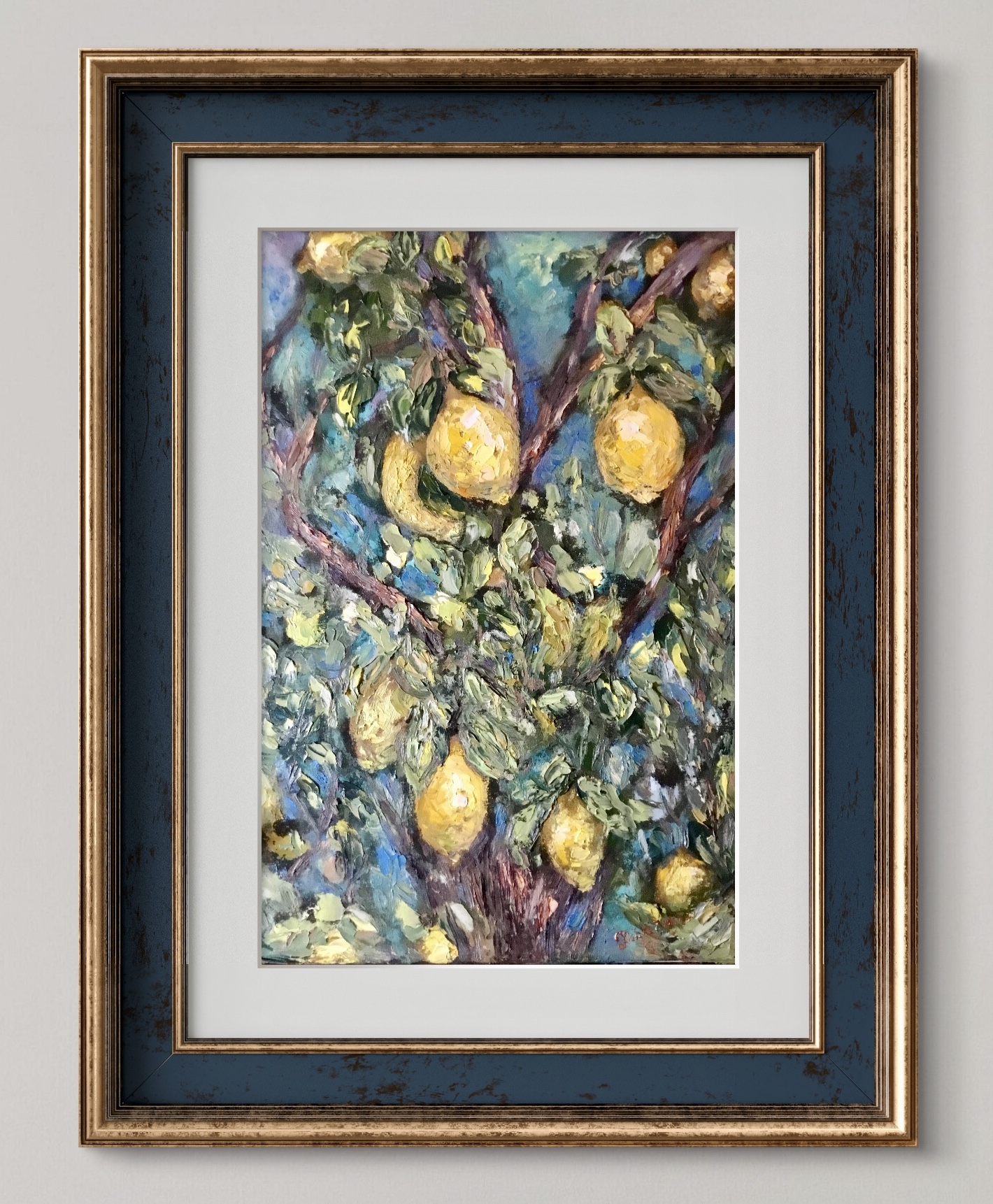 Lemon Tree Original Oil Painting