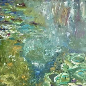 Pond of Serenity Original Monet-Inspired Lilies Pond Impasto Painting