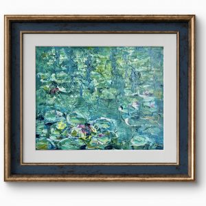 Reflections in Bloom" – Monet-Inspired Original Oil Painting