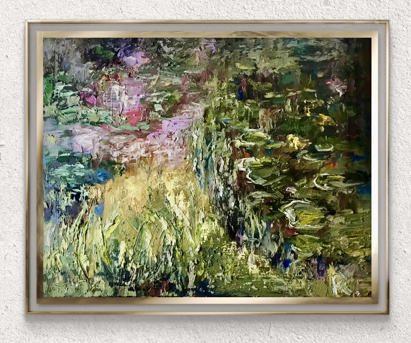 Impressionist Painting, Original Oil Painting, Textured Impasto Art, Water Garden Artwork, Floral Landscape Painting, Serene Nature Canvas, Reflections in Water, Lily Pond Painting, Handmade Canvas Art, 40x50 cm Painting, Atmospheric Landscape, Nature Inspired Art, Dreamlike Impressionism, Modern Wall Art, Classic Home Decor, Statement Artwork, Garden Oil Painting, Tranquil Wall Decor, Contemporary Impressionist, One-of-a-Kind Artwork, Collector Art Piece, Colorful Nature Canvas, Soft Pastel Landscape, Elegant Wall Art, Artistic Gift Idea, Meditation Wall Art, Luxury Home Decoration, Scenic Water Reflection, Original Handmade Painting, Timeless Impressionist Art