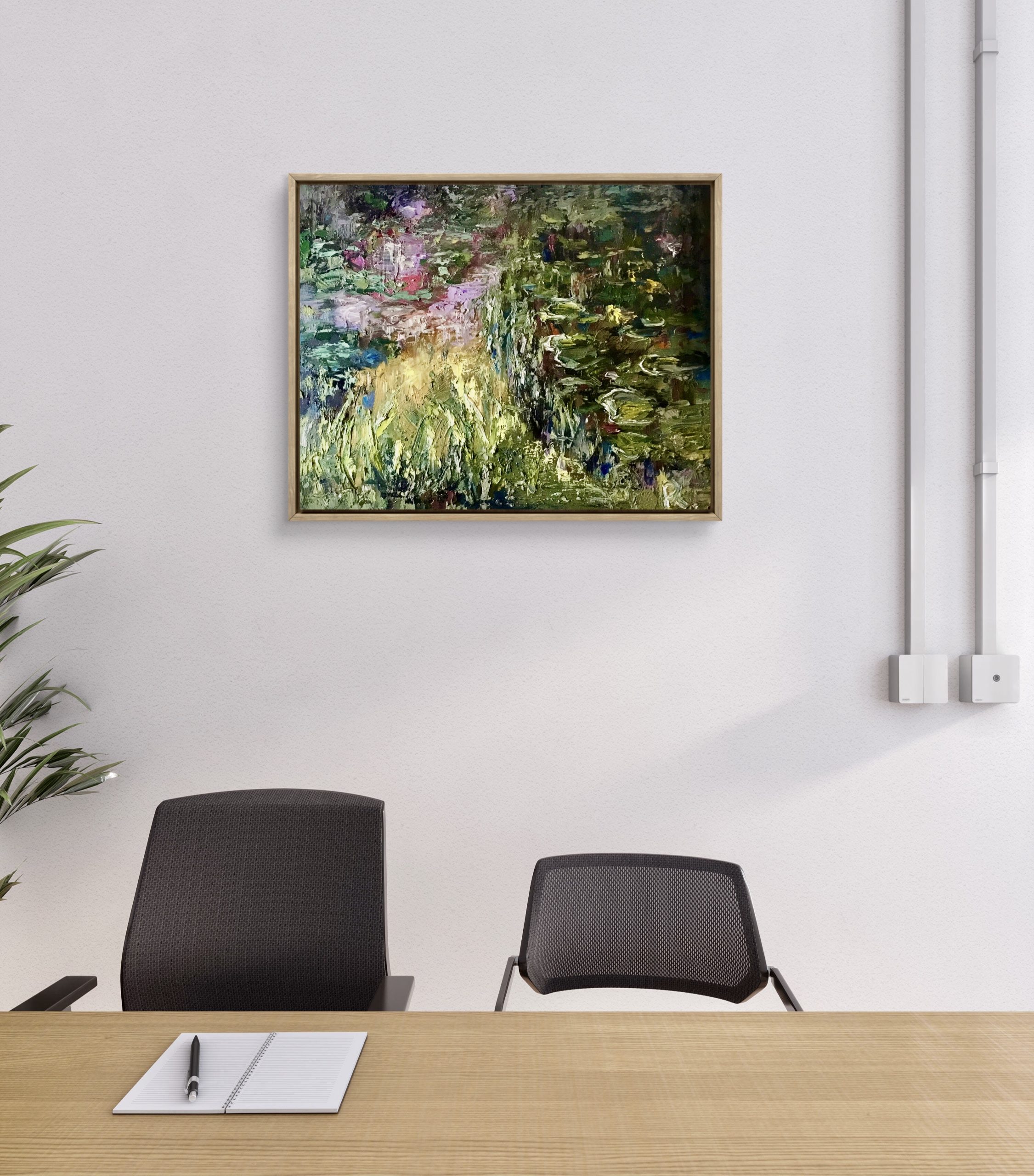 The Hidden Water Garden – Impressionist Canvas Painting (40x50 cm)