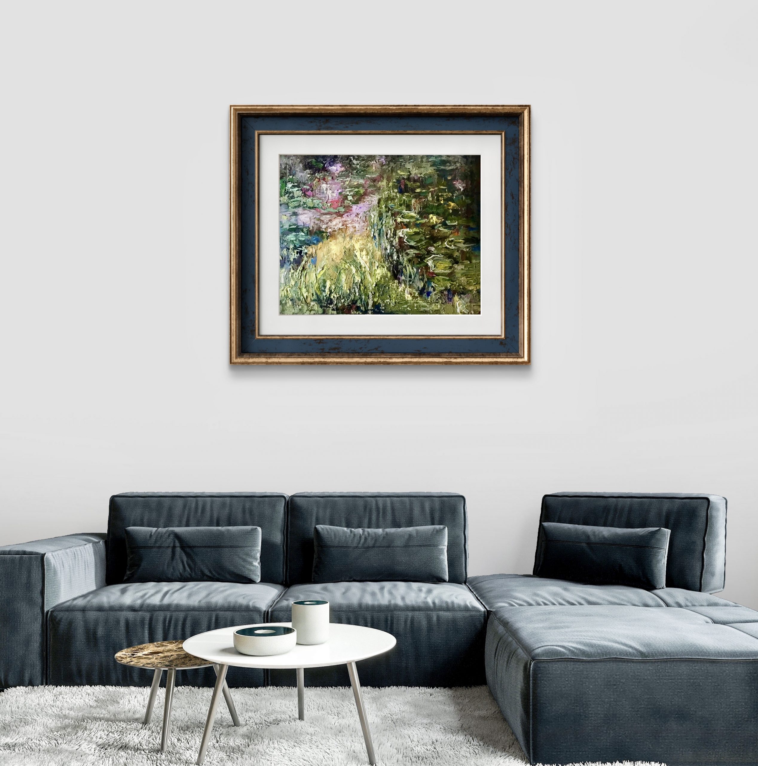 The Hidden Water Garden – Impressionist Canvas Painting (40x50 cm)