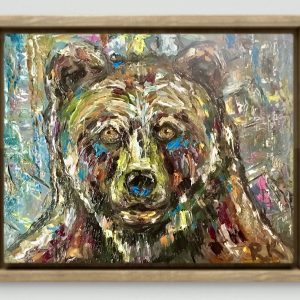 Spirit of the Wild – Expressive Bear Oil Painting on Canvas