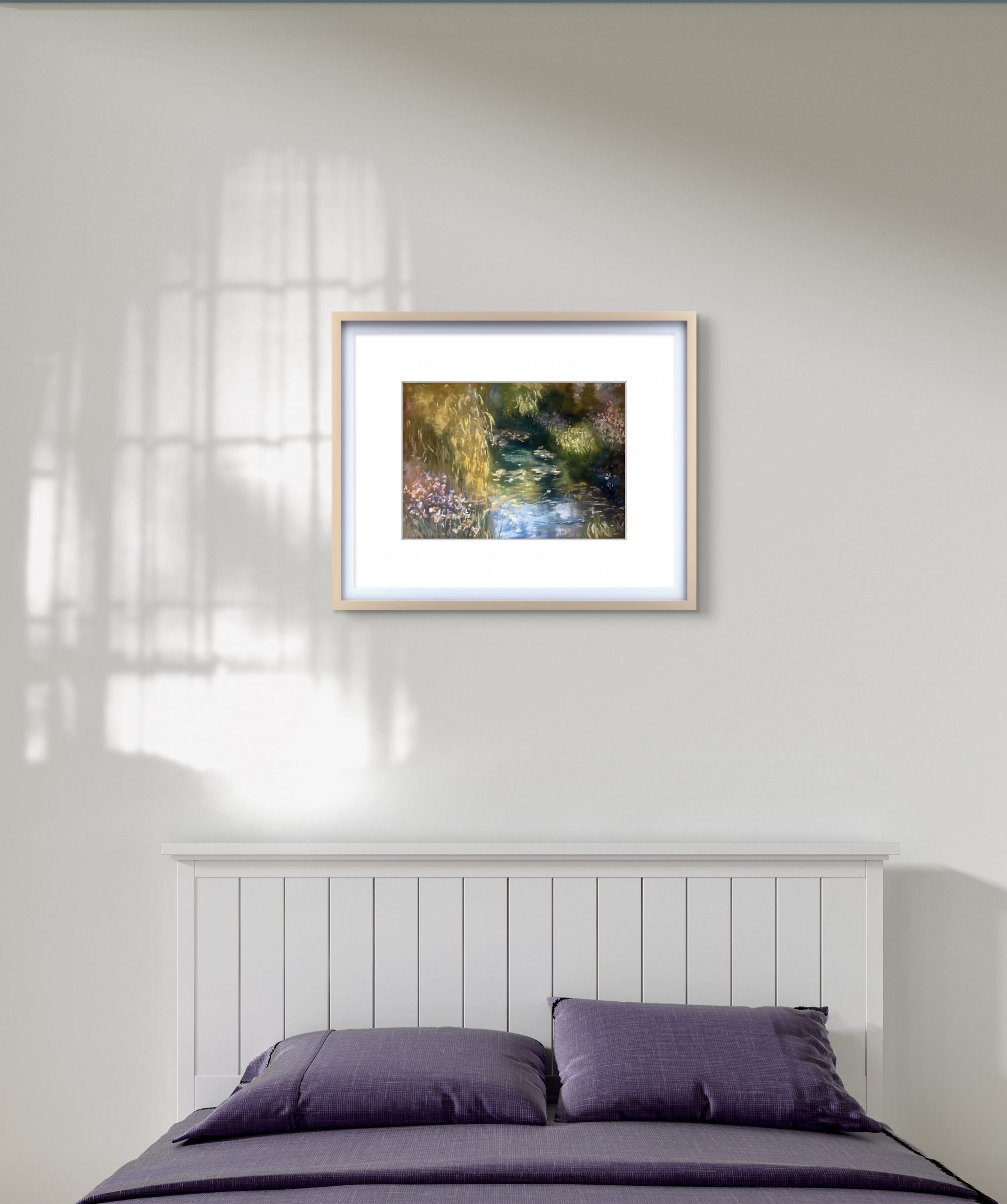Whispers of a Hidden Stream – Original Soft Pastel Landscape Paintin