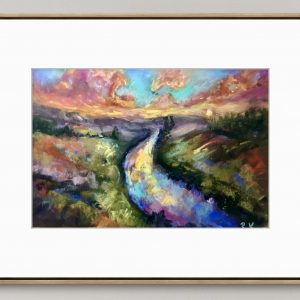 River of Painted Dreams” — Soft Pastel Landscape painting