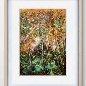 Golden Canopy – Original Autumn Landscape Watercolor