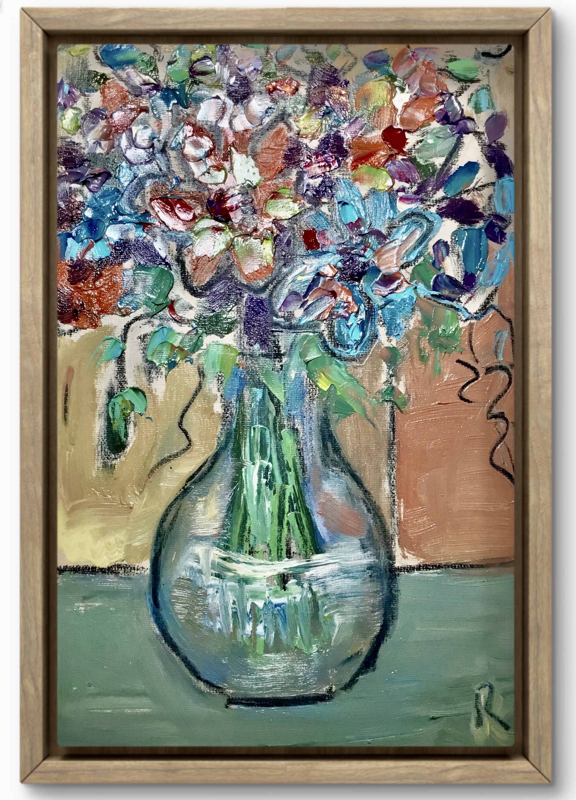 Garden Echoes – Diptych Original oil painting