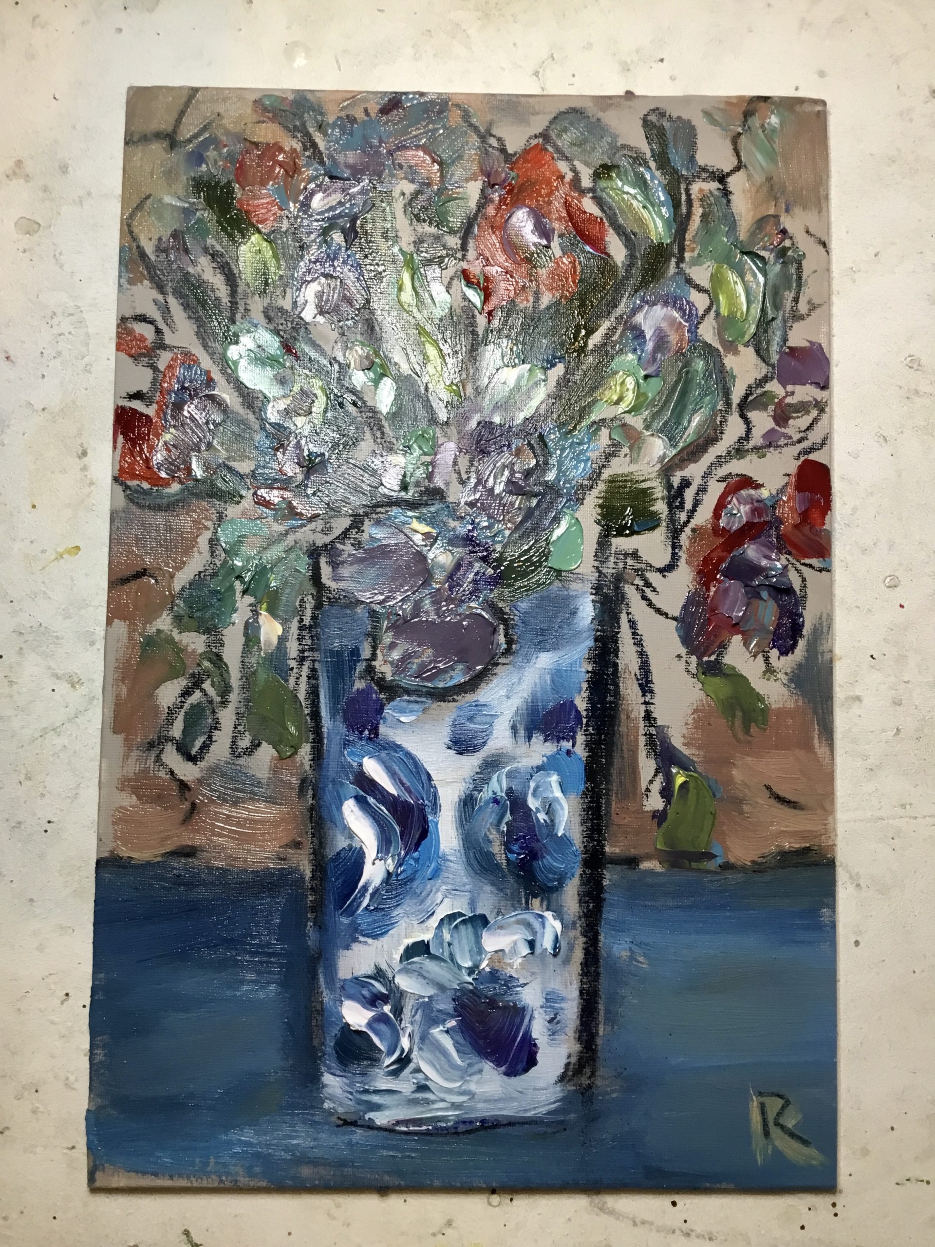 Garden Echoes – Diptych Original oil painting