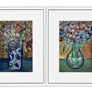 Garden Echoes – Diptych Original oil painting