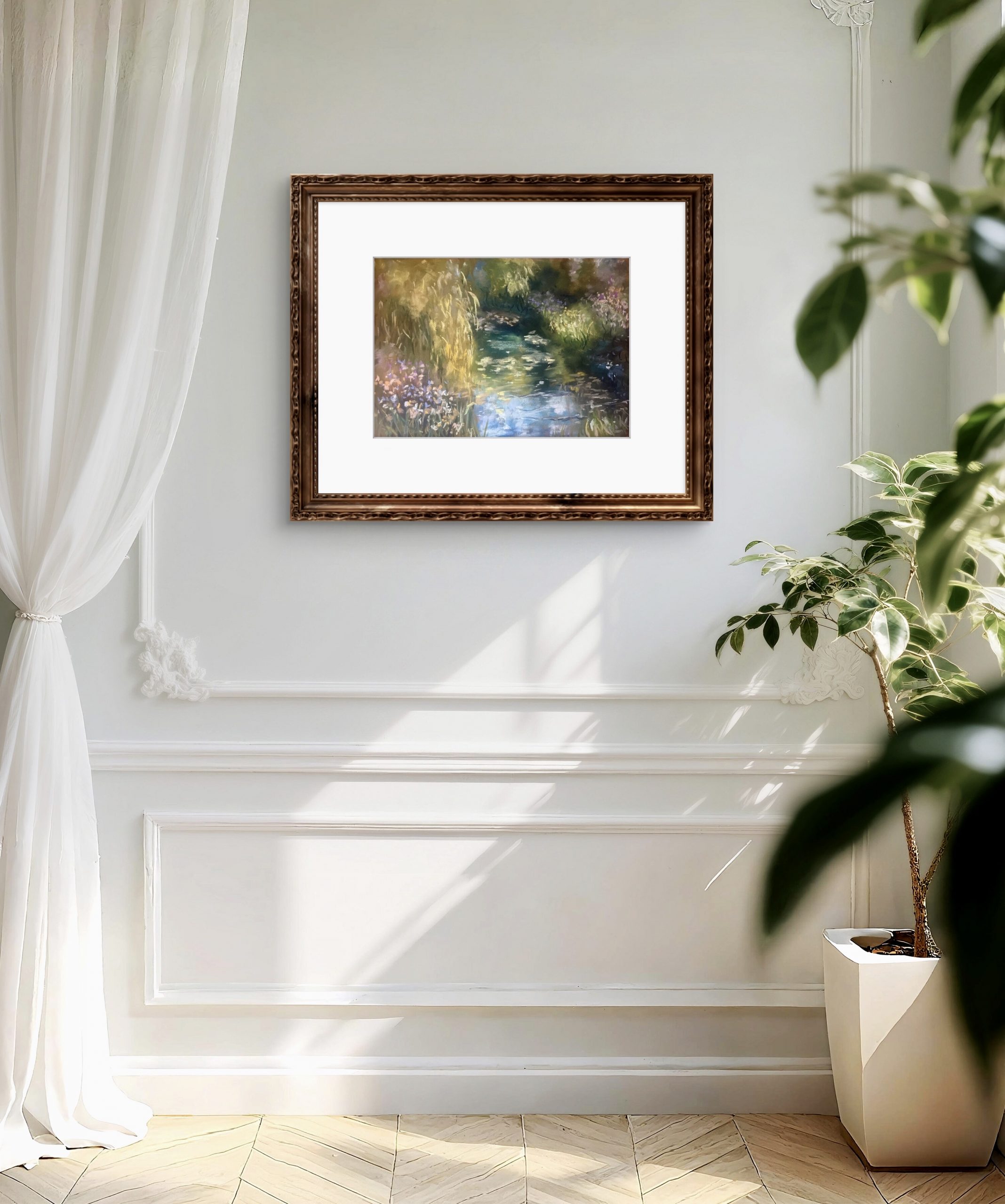 Whispers of a Hidden Stream – Original Soft Pastel Landscape Paintin