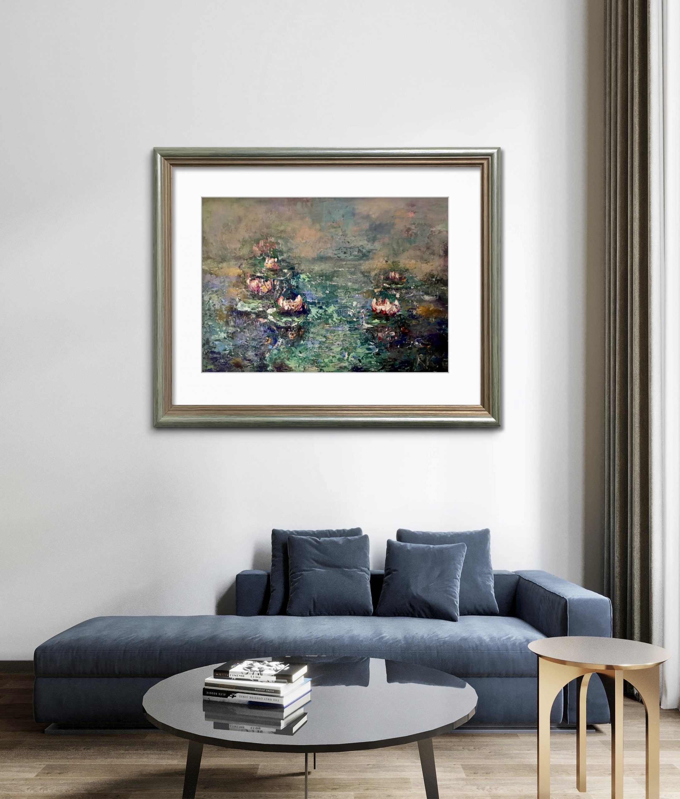 Where Time Rests – Original Textured Water Lily Painting