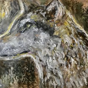 Northern Breath Original Oil Pastel Drawing on Paper