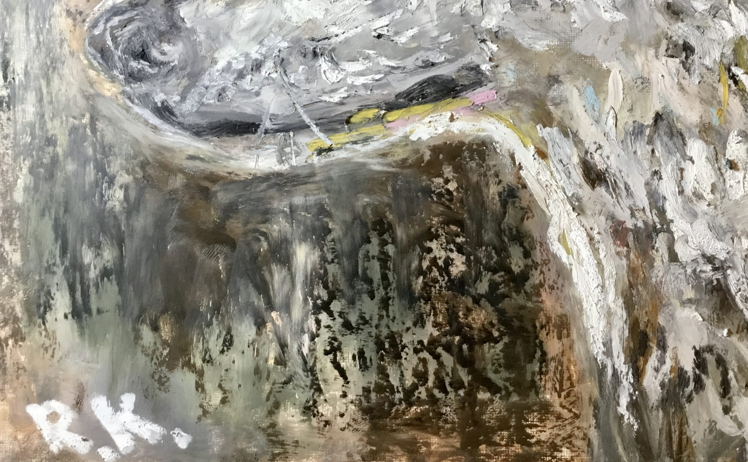 Northern Breath Original Oil Pastel Drawing on Paper