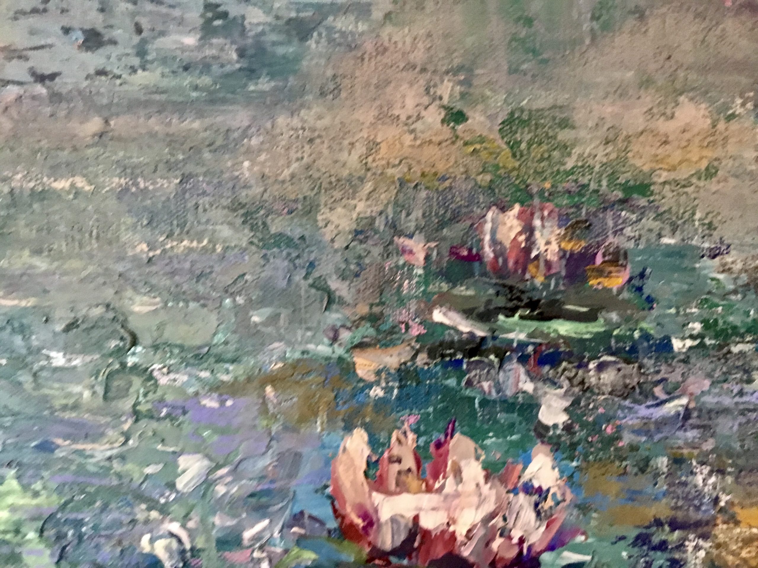 Where Time Rests – Original Textured Water Lily Painting