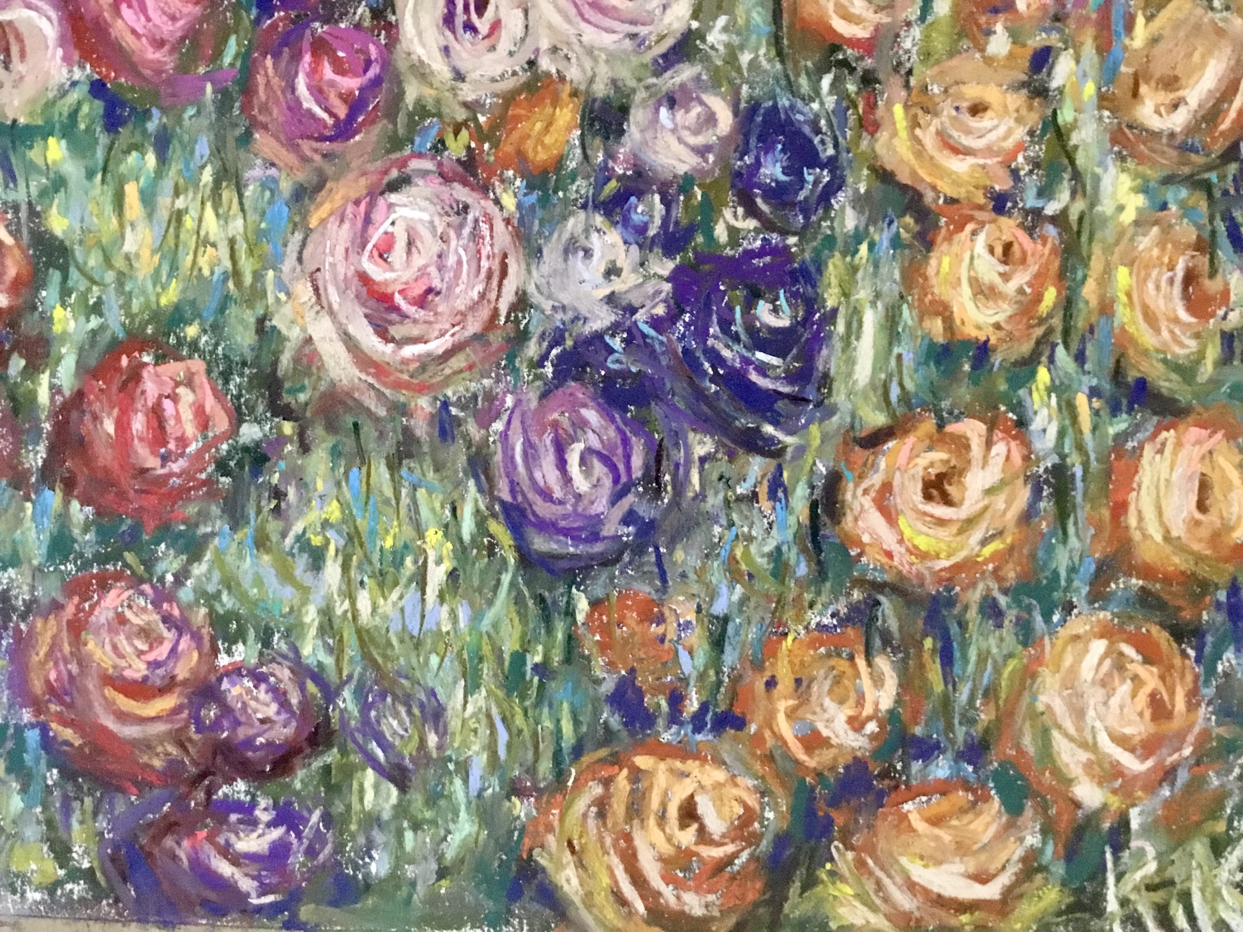 A Thousand Blossoms – Original Soft Pastel Floral Painting
