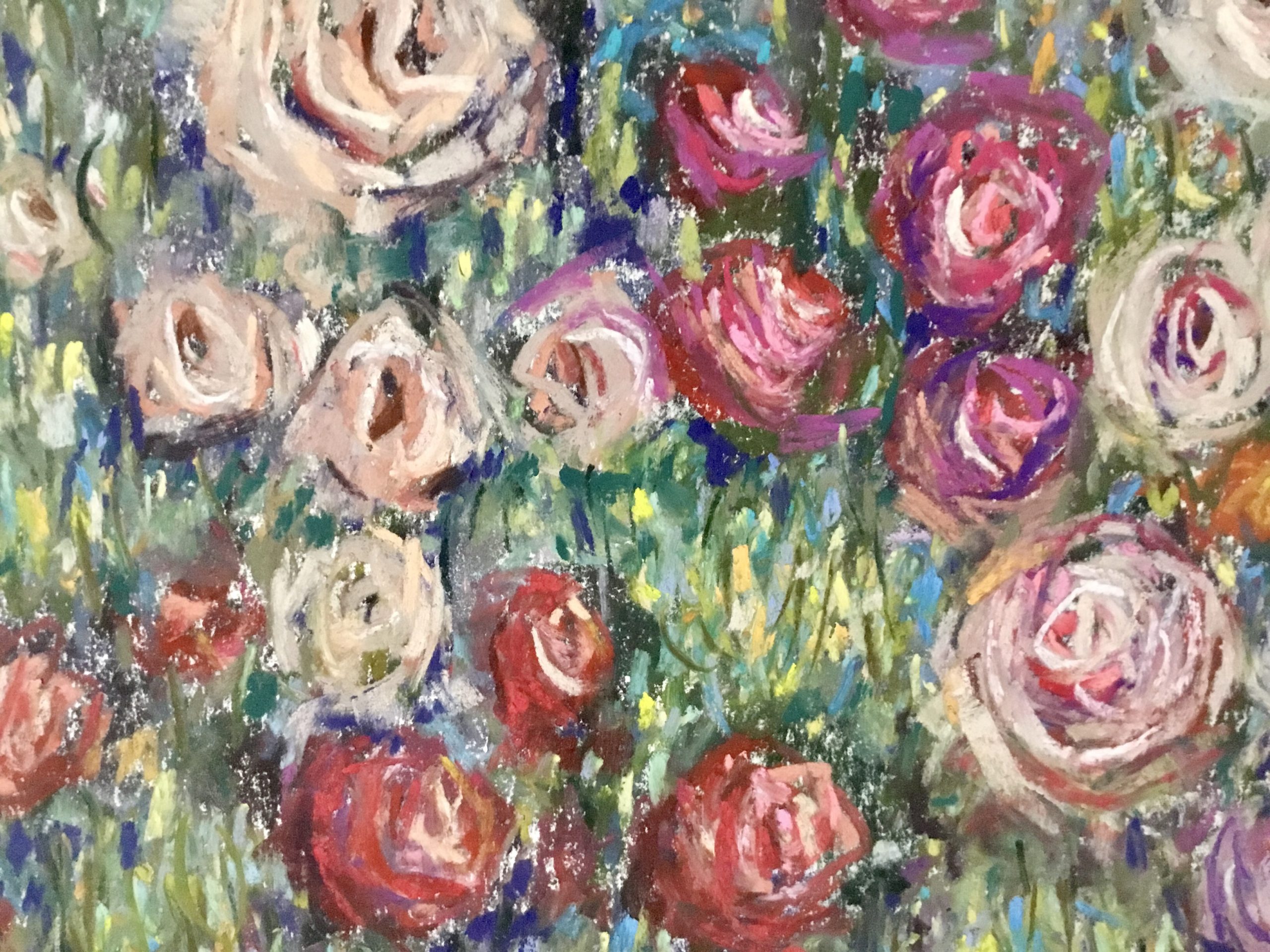 A Thousand Blossoms – Original Soft Pastel Floral Painting