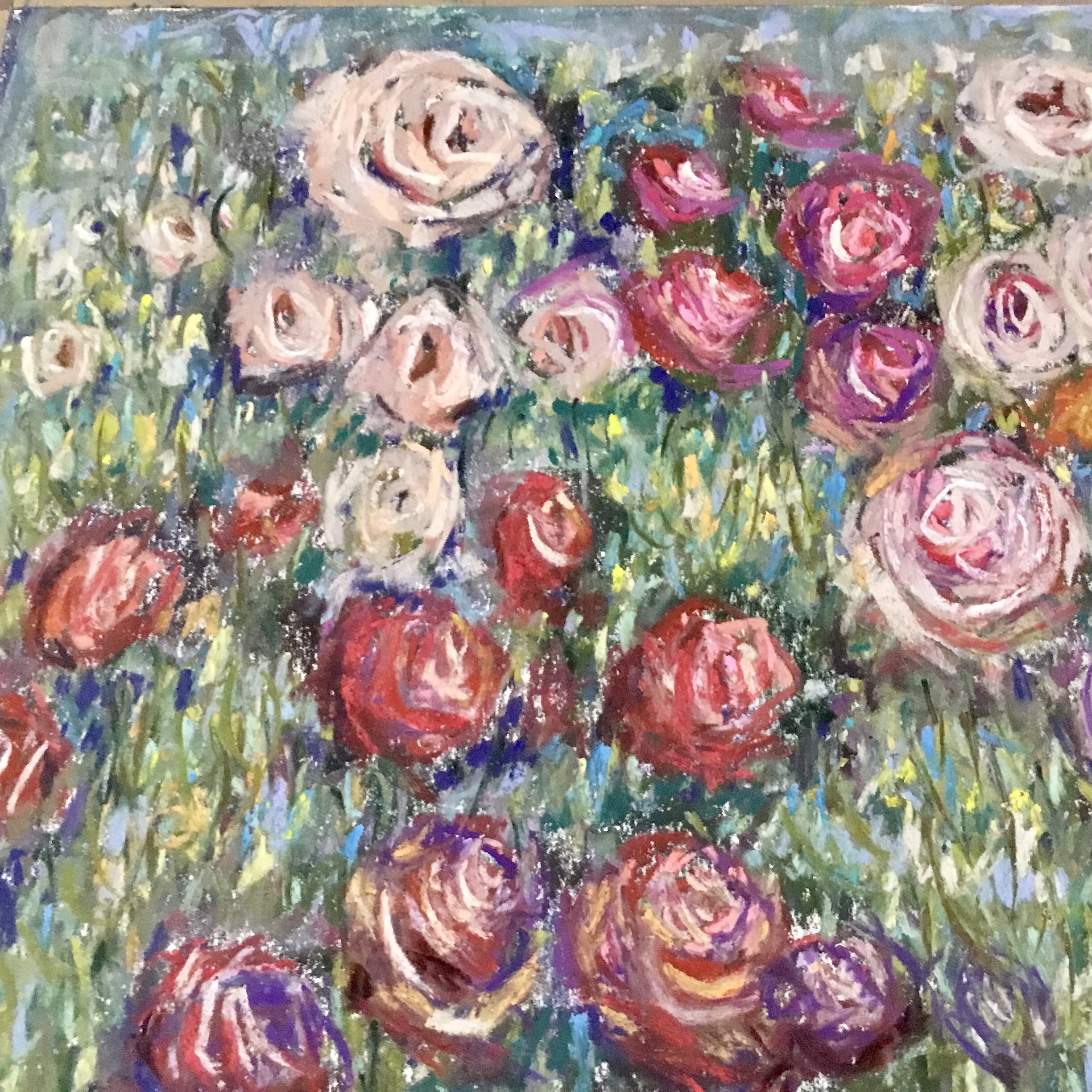 A Thousand Blossoms – Original Soft Pastel Floral Painting