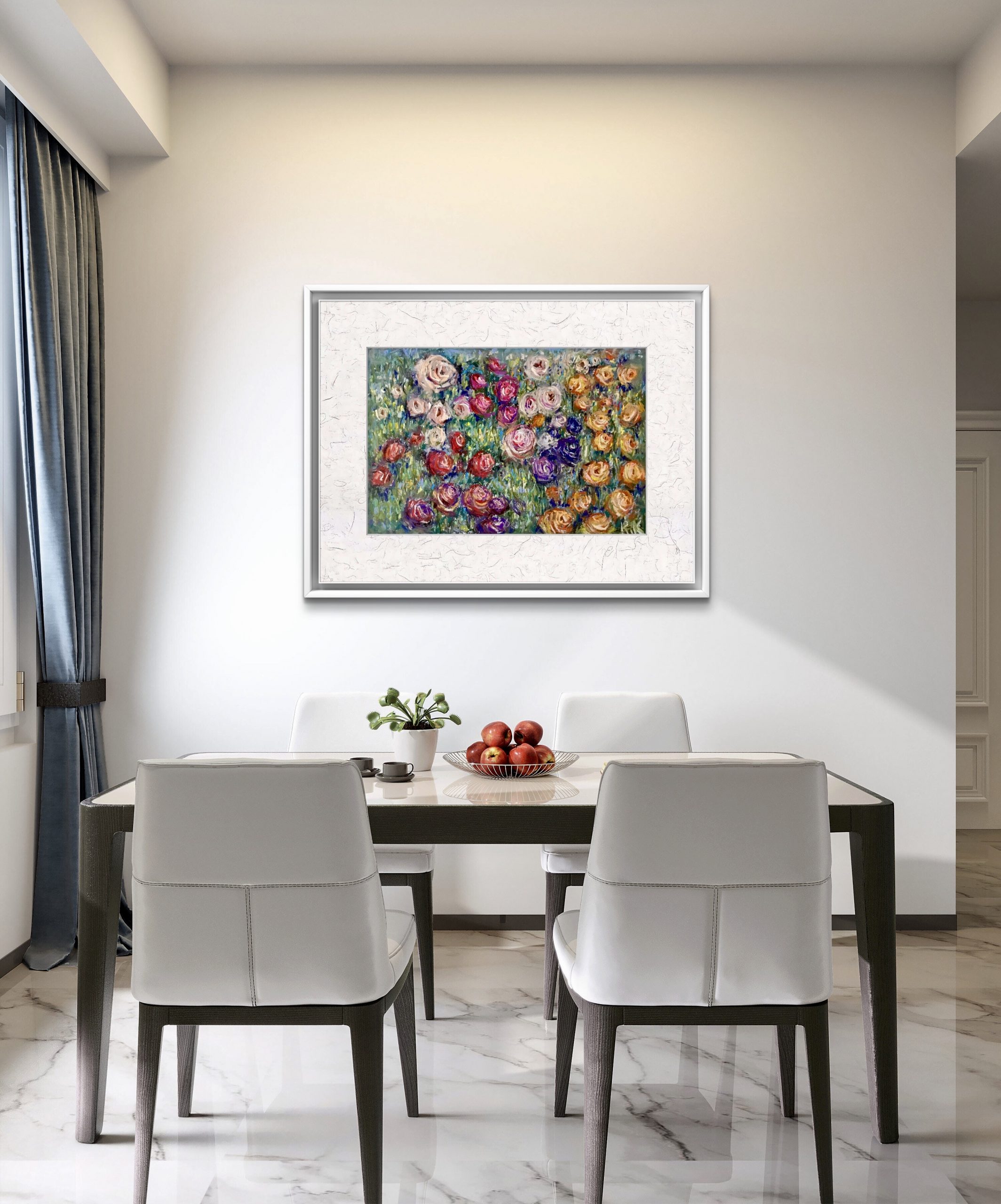 A Thousand Blossoms – Original Soft Pastel Floral Painting