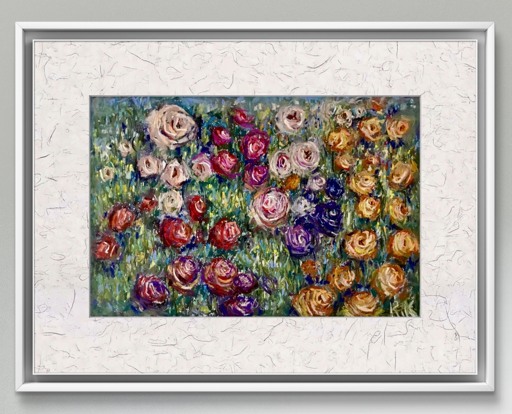A Thousand Blossoms – Original Soft Pastel Floral Painting