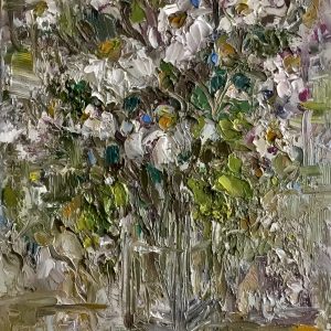 White Flowers in Glass Vase White Flowers in Glass Vase