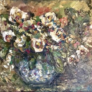 Textured Impressionist Floral Still Life