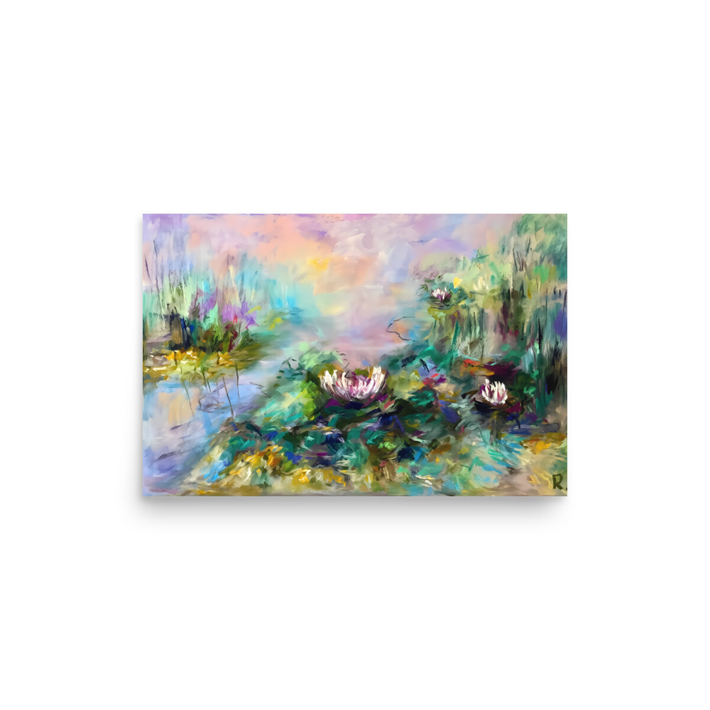 Lillies pond from original painting - Image 3