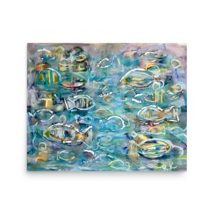 Underwater fish poster from original painting