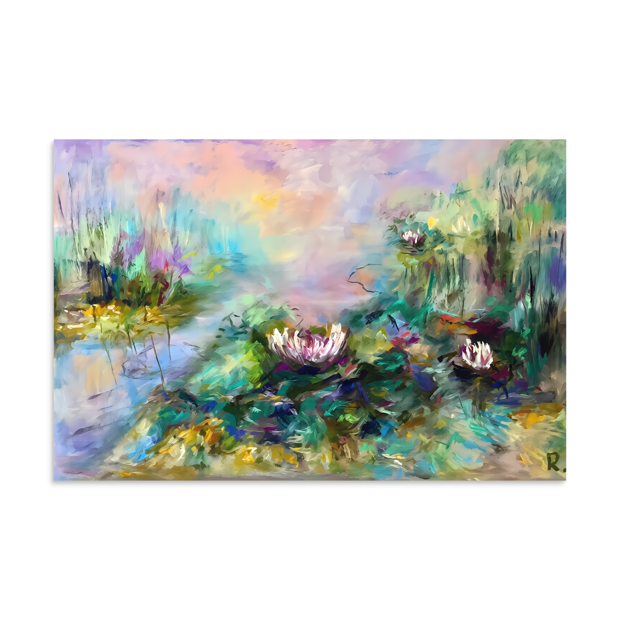 Lillies pond from original painting - Image 5