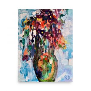 Vase of flowers poster from original painting