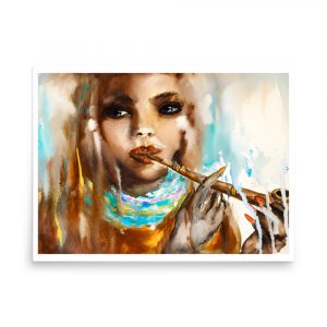 Woman with a pipe Poster from original painting