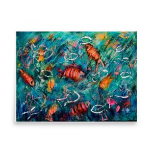 Fish abstract Poster from original painting