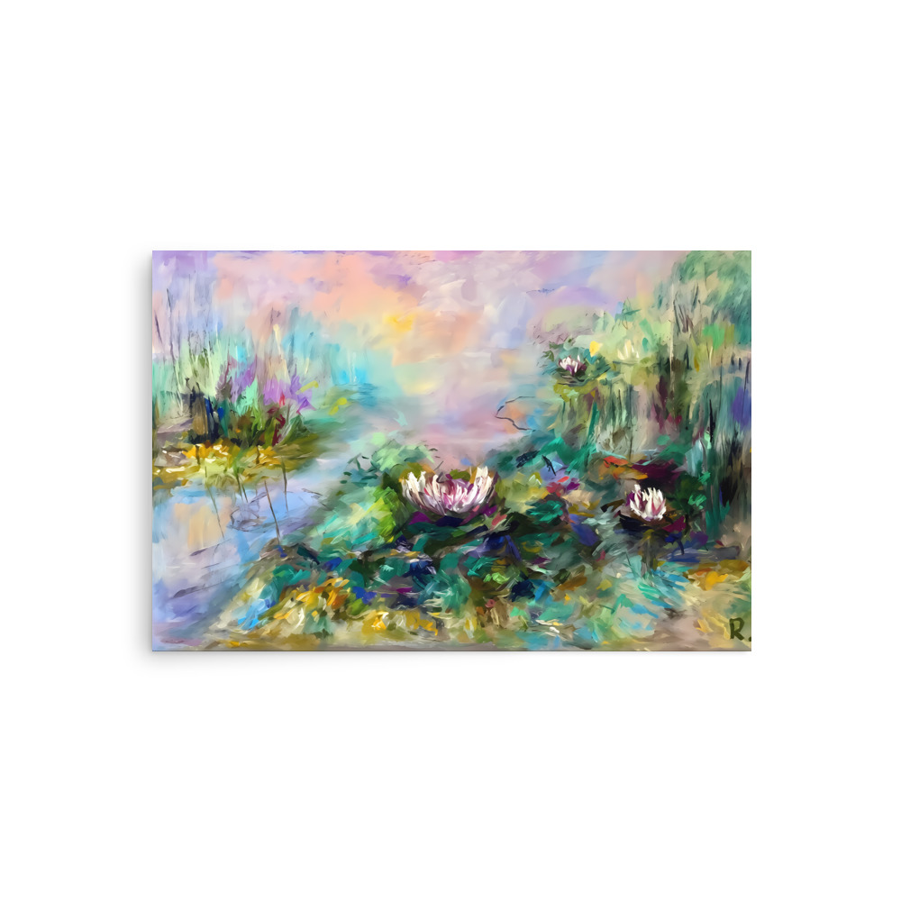 Lillies pond from original painting - Image 6