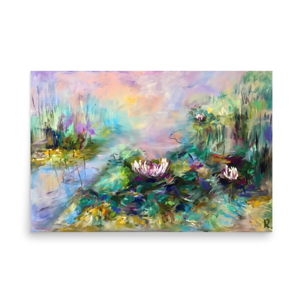 Lillies pond from original painting