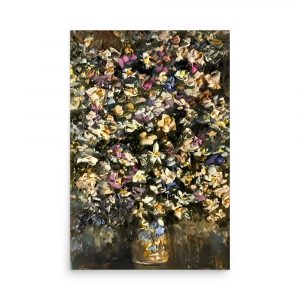 Flowers in a vase Poster