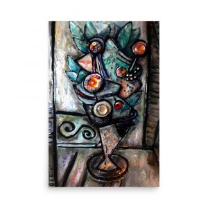 Flowers in vase Poster