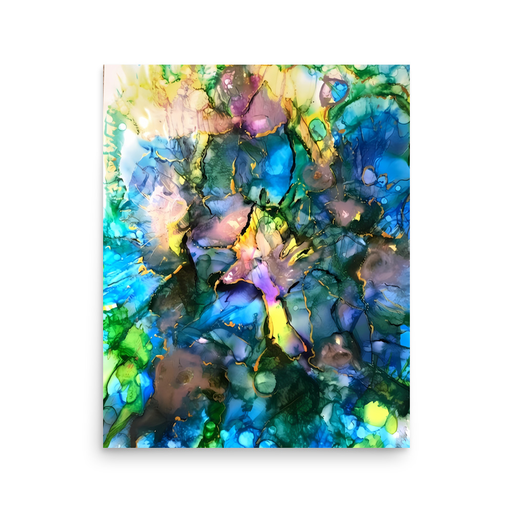 Abstract blue Poster - Image 7